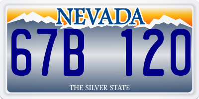 NV license plate 67B120