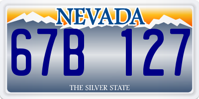 NV license plate 67B127