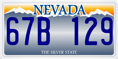 NV license plate 67B129