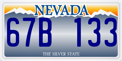 NV license plate 67B133