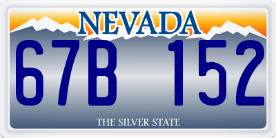 NV license plate 67B152