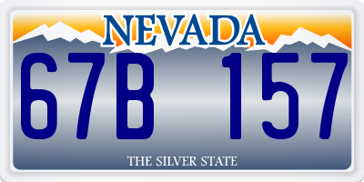 NV license plate 67B157