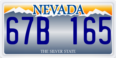 NV license plate 67B165