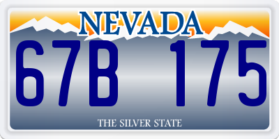 NV license plate 67B175