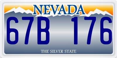 NV license plate 67B176