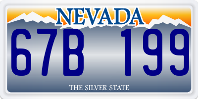 NV license plate 67B199