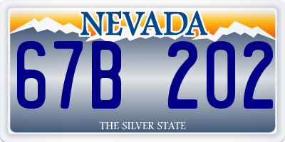 NV license plate 67B202