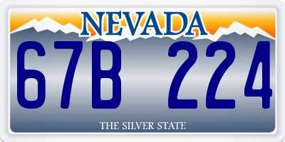 NV license plate 67B224