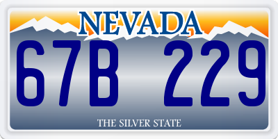 NV license plate 67B229