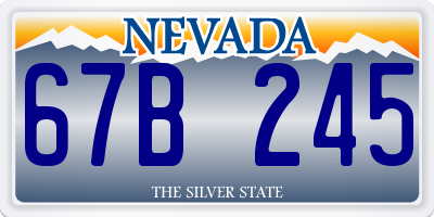 NV license plate 67B245