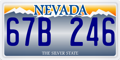 NV license plate 67B246