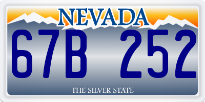 NV license plate 67B252