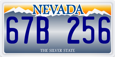 NV license plate 67B256