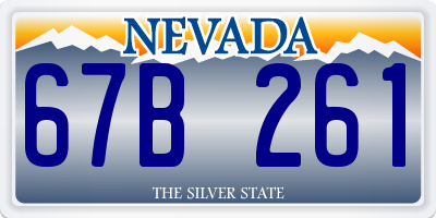 NV license plate 67B261