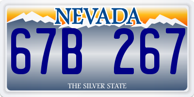 NV license plate 67B267