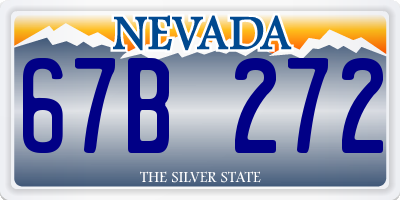 NV license plate 67B272