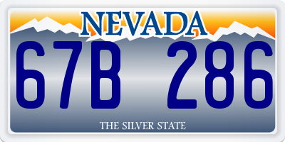 NV license plate 67B286