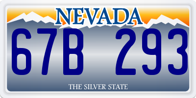 NV license plate 67B293
