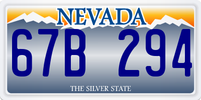 NV license plate 67B294
