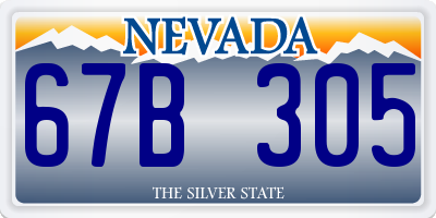 NV license plate 67B305