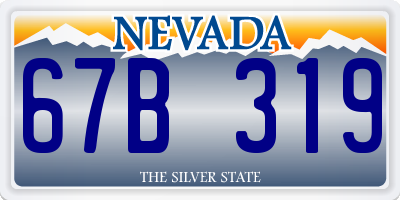 NV license plate 67B319