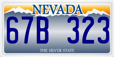 NV license plate 67B323