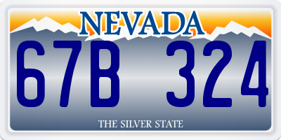 NV license plate 67B324