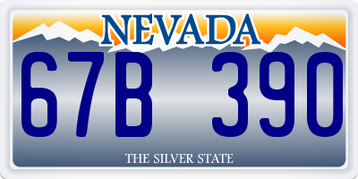 NV license plate 67B390