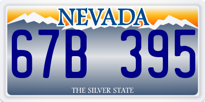 NV license plate 67B395