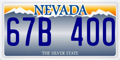 NV license plate 67B400