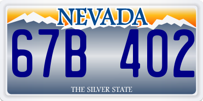 NV license plate 67B402