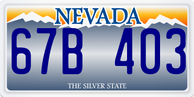 NV license plate 67B403