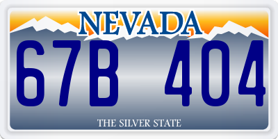 NV license plate 67B404