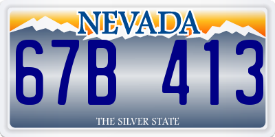 NV license plate 67B413