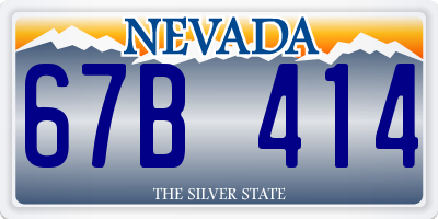 NV license plate 67B414