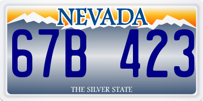 NV license plate 67B423