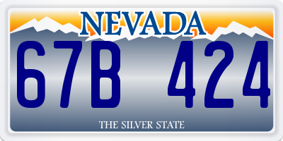 NV license plate 67B424