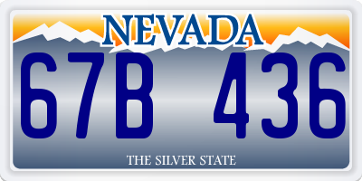 NV license plate 67B436