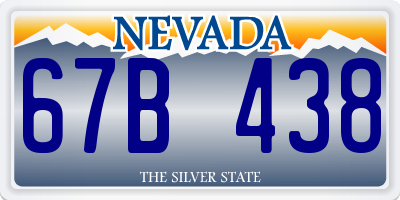 NV license plate 67B438