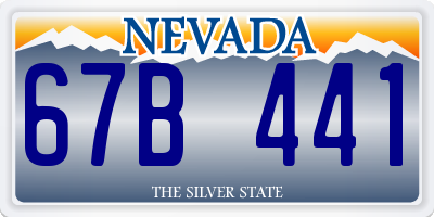 NV license plate 67B441