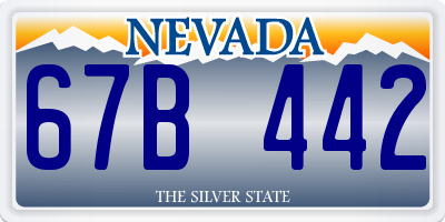 NV license plate 67B442