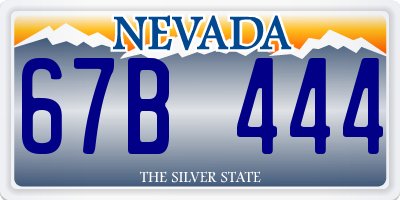 NV license plate 67B444