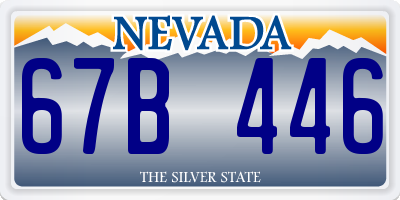 NV license plate 67B446