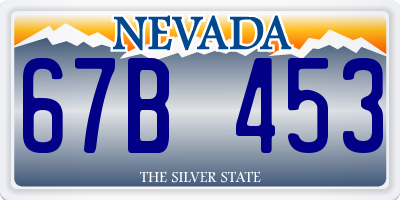 NV license plate 67B453