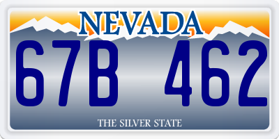 NV license plate 67B462