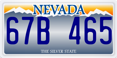 NV license plate 67B465