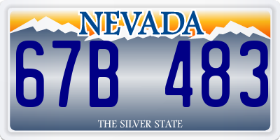 NV license plate 67B483
