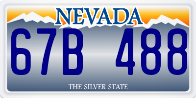 NV license plate 67B488