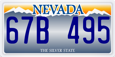 NV license plate 67B495