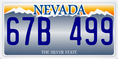 NV license plate 67B499